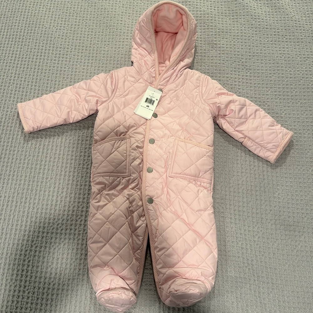 Baby Girl Ralph Lauren Snowsuit, Pink, 6 Months